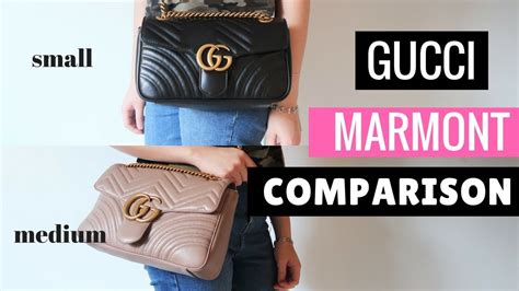 gucci marmont flap mini vs small|Gucci Marmont purses.